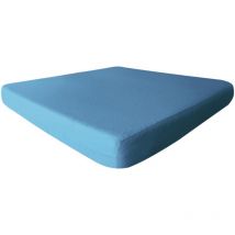 Fresh - Drap Housse 80x190cm Turquoise Imperméable et Respirant