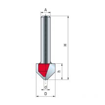 Mèche rainurer en V FREUD 2 tranchants - Pour le pliage de panneaux ACM - F03FR