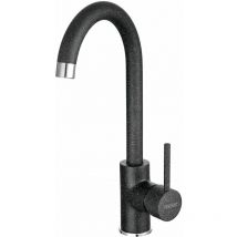 Ferro - freya Robinet mitigeur évier bec rotatif Noir Graphite