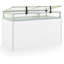 GFP - Frühbeetkasten 150x77 cm Frühbeetaufsatz Aufzucht Treibhaus, Aluminium mit Polycarbonat Doppelstegplatten, UV-beständig, inkl. Öffnungsklappen