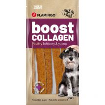 Flamingo - Friandises Boost Saucisses avec poulet, Collagène 600 g pour chien