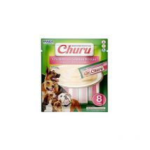Inaba friandises liquides pour chien churu crème au poulet et saumon - 8 tubes de 20G EUD603