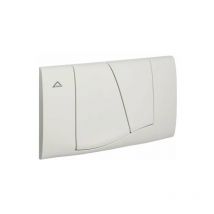 FRIATEC F 300 WC - Betätigungseinheit , Betätigungsplatte 2-Mengen weiß-alpin 332401