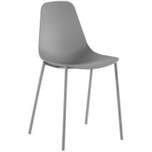Frida - Grauer Stuhl aus Polypropylen 4-tlg
