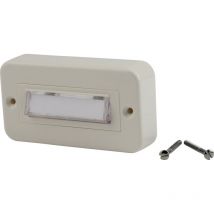 Friedland - Klingel-Taster 1-fach Aufputz eckig mit Namensschild weiß Türklingeln & Sprechanlagen