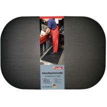 Arbeitsplatzmatte schwarz 10mm Bodenmatte 60x90cm Werkbank Gummimatte - Friedola