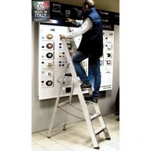 Frigerio Scala Professionale a Cavalletto Con Parapetto In Alluminio, 6 Gradini Vario sca 6026/06