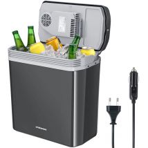 Frigorifero Elettrico Portatile 24 Litri Caldo e Freddo Grigio Spina 230V e 12V