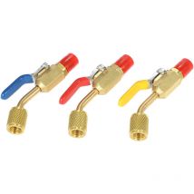 Frigorigenes Valvole di chiusura R410A R134A codificate a colori da 3 pezzi per tubi di ricarica per refrigerazione ac hvac