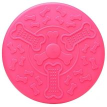 Frisbee En Caoutchouc Souple Pour Chien - Frisbee De Couleur Vive Pour Montre Pour Chien (Dètre 18 Cm, Rose) - Ahlsen