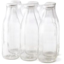 Frischeflasche 1 L X6 – Verschluss Bis 48 Mm (weiß) – Le Parfait – Transparentes Glas