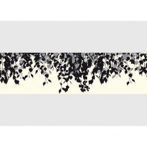 Frise auto-collante branche de bouleau noir et blanc