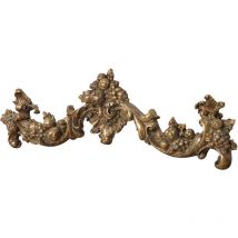 Frise décorative avec finition or antique L42xPR3,5xH12 cm