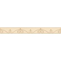 Frise murale pour chambre adulte | Frise papier peint motif beige crème & marron | Frise tapisserie à motif pour salon & entrée - 5,00 x 0,05 m