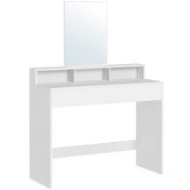 Friseurin 2 Schubladen und 3 kleine Nischen mit Spiegel - H140 cm