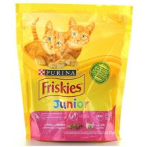 Friskies - junior gatos croquetas de pollo, verdura y leche Purina 375 gramos