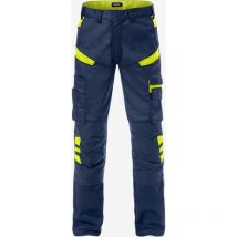 Fristads - Arbeitshose 2555 stfp Marine/Warnschutz-Gelb Gr. D92