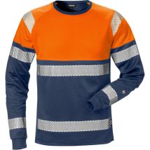 Fristads 129513-271-3xl High Vis T-shirt Langarm Kl. 1 7519 Thv - Rippstrickkrag
