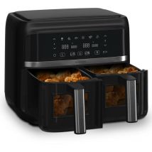Klarstein - Friteuse à air chaud friteuse à air 2 chambres friteuse à air chaud compacte 2850 w friteuse à air 76 l avec panneau de commande tactile