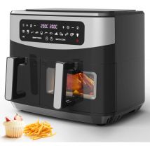 Circlio - Friteuse sans huile,Friteuse à air 10L,air fryer avec l'écran led tactile,2600W,12 programmes prédéfinis,Cuisiner personnalisé,Multiple