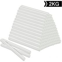 11×200mm Bâtons de Colle Chaude Ensemble de Bâtons Colle pour Pistolet à Colle Chaude diy art ou réparations à domicile(2KG, Semi-Transparent)