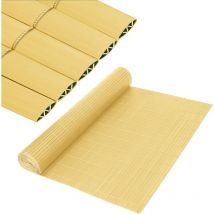 Froadp - 160x400cm Canisse en pvc Résistant aux Intempéries Habillage de Balcon Clôture avec Serre-Câbles et Structure Interne en w Lamelles