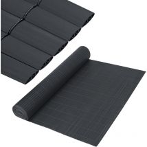 120x500cm Canisse en pvc Résistant aux Intempéries Habillage de Balcon Clôture avec Serre-Câbles et Structure Interne en w Lamelles Renforcées,