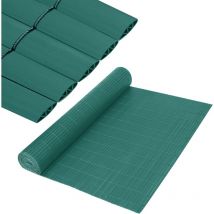 Froadp - 90x1000cm Canisse en pvc Résistant aux Intempéries Habillage de Balcon Clôture avec Serre-Câbles et Structure Interne en w Lamelles