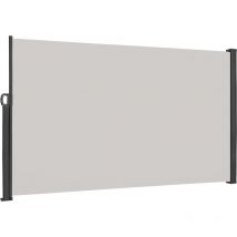180×300cm Paravent Latéral Extensible Unilatéral Côté Brise Vue Retractable Store Extérieur, Gris - Gris - Froadp