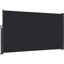 200×300cm Paravent Latéral Extensible Unilatéral Côté Brise Vue Retractable Store Extérieur, Anthracite - Anthracite - Froadp