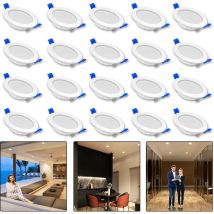 5W Spots Led Encastrable, 20 Pièces Éclairage Encastré, Set de Spots D'intérieur pour Installation Électrique, Mini Plafonnier pour Salle de Bain,