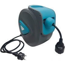 20m Enrouleurs de Câbles électriques, Enrouleur Automatiques avec Rotation 180° Support Mural, Fils Prolongateur électrique avec Protection Contre