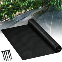 Froadp - Toiles de Paillage Lutte Contre les Mauvaises Herbes Bâche Drainant Tapis, 100g/m2 pp, 2x5m, 9 Pièces (90m2)