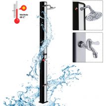 Froadp - 35L Solaire Douche de Jardin avec 180° Rotatif Pomme de douche et Robinet de Pied Température de l'eau jusqu'à 60°C Piscine pour Camping