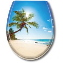 Froadp - Abattant wc avec Frein de Chute - Abattant de wc avec Abaissement Lente - Plage de Soleil