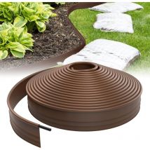 15m Bordatura Flessibile del Prato Bordi per Aiuole in Plastica Barriera Antiradice per Giardini 9,6cm di Altezza Resistente Alle Intemperie Rotolo