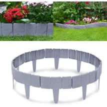 25x23cm Bordature da Giardino in Plastica, 12,5m T-Shape Palizzata Prato Esterno Decorativo Pietra-Sembra Bordatura per Frutteti Giardino Sentieri,
