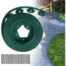 Bordure de Parterre Flexible en Plastique, Palissades de Jardin avec d'ancrage, Courbes de Parterre de Fleurs, Bordurette de Tonte, Bordures de