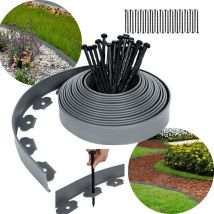 Bordure de Parterre Flexible en Plastique, Palissades de Jardin avec d'ancrage, Courbes de Parterre de Fleurs, Bordurette de Tonte, Bordures de