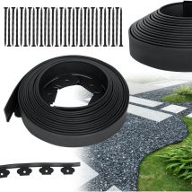 Bordure de Parterre Flexible en Plastique, Palissades de Jardin avec d'ancrage, Courbes de Parterre de Fleurs, Bordurette de Tonte, Bordures de