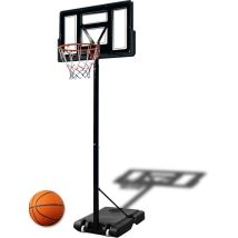 Canestro da Basket con Supporto e Ruote Altezza Regolabile 230-305cm Esterni e Interni Supporto per Pallacanestro Portatile Set di Basket