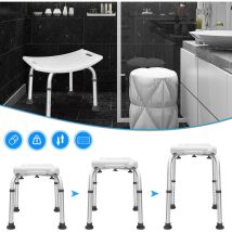 Froadp - Tabourets de Salle de Bain en Aluminium, Siège de Douche Réglable en Hauteur sans Dossier (Modèle a)