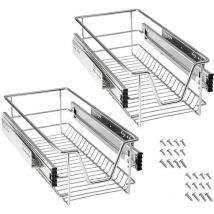 Froadp Cuisine Etagère Télescopique Paniers de Rangement Extensible Tablette avec Coulisses de Tiroir Placard Coulissante pour Armoires 30cm (Largeur
