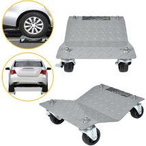 Froadp - 2 Pièces de Dispositif de Manœuvre Cric de Levage de Roue en Acier Revêtu de Poudre Lourde pour Changement de Pneu de Voiture Camion