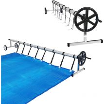 Enrouleur de Bâche de Piscine 3m - 5,70m Système D'enroulement de Bâche de Piscine avec Roues Dispositif (Type a) - Froadp