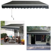 Froadp 360x300cm Gelenkarmmarkisen Aluminium Markisen Sonnenschutz Abdeckung Klemmarkisen Wasserdichte Anti-uv Sonnensegel Sichtschutz Für Balkon 