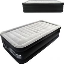Matelas Gonflable Lit à Air Autogonflant avec Pompe Électrique Intégrée et Sac pour Camping et l'Utilisation Intérieure à Domicile (Simple,
