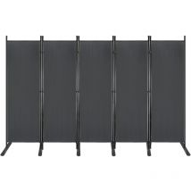 Paravants Pliables, Mobiles Indépendantes Vestiaire Intimité Séparateur de Pièce Coupe-Vent, Cloison Pare-Vue Parois (Anthracite, 280x180cm) - Froadp