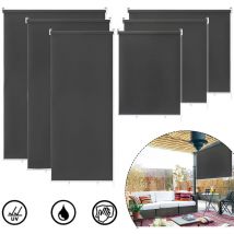 100x140 cm Persiana Vertical para Exterior, Persianas Opaca Feflectantes con Función Térmica para Balcones Ventanas y Puertas, Antracita - Froadp