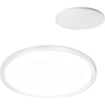 Froadp Plafonnier LED 36W Plat Rond Plafonnier LED pour Locaux Humides IP44 Étanche pour Salle de Bain Salon Chambre Bureau (Blanc Froid)